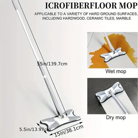 X Type Floor Squeeze 360 Degree Mop with Replacement Mop Pads in Just Rs 1,399.00
