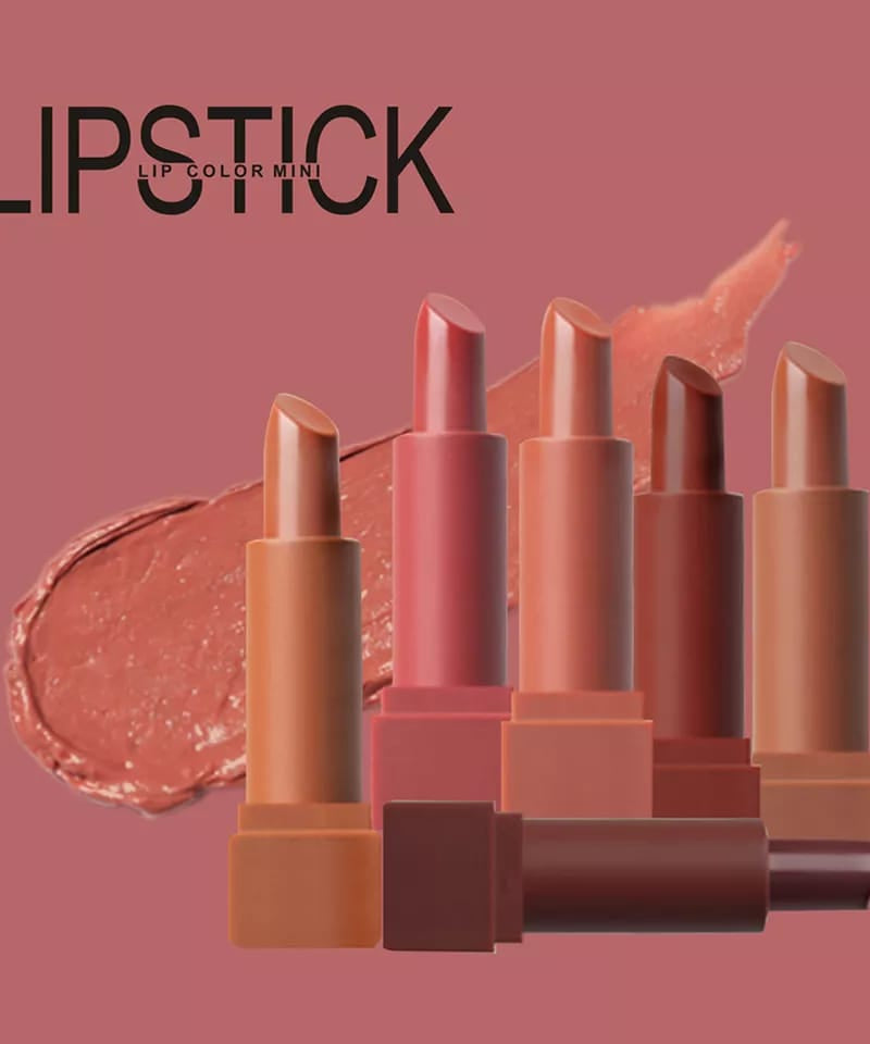 PUMPKIN COLOR MATTE LONG-LASTING LIPSTICK SET 6 Pcs Pack Rs 899