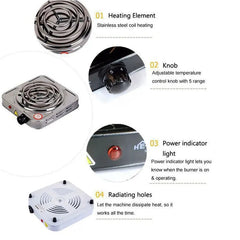 Mega sale offer - Imported Multifunctional Portable Mini Electric Heater Stove with Adjustable Temperatures & Hot Round Countertop Burner in Rs 2300 only