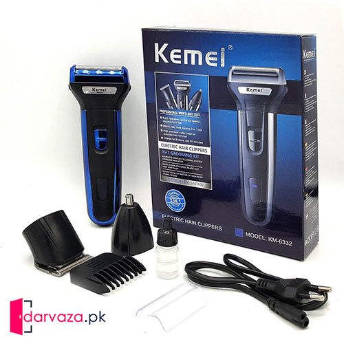 kemei 3 in 1 Multi Functional Trimmer Rechargeable Shaver