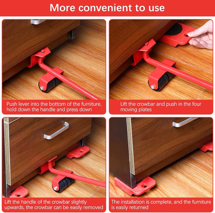 Heavy Duty Imported Furniture Mover Tool Set of 5 Pcs Lifter for Moving Your Heavy Furniture & Appliances Easily Rs 1799