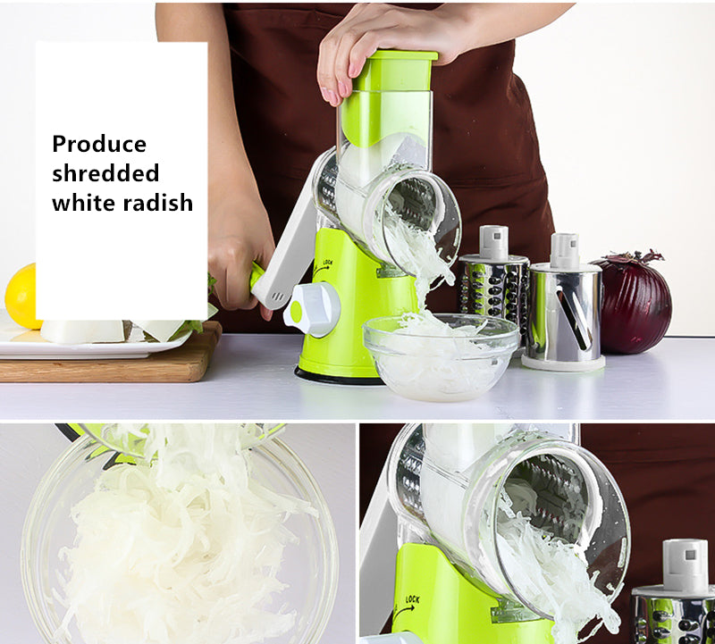 Multifunctional Manual Vegetable Spiral Slicer Cutter with Premium Hand Rotary Grater Drum Rs 1999