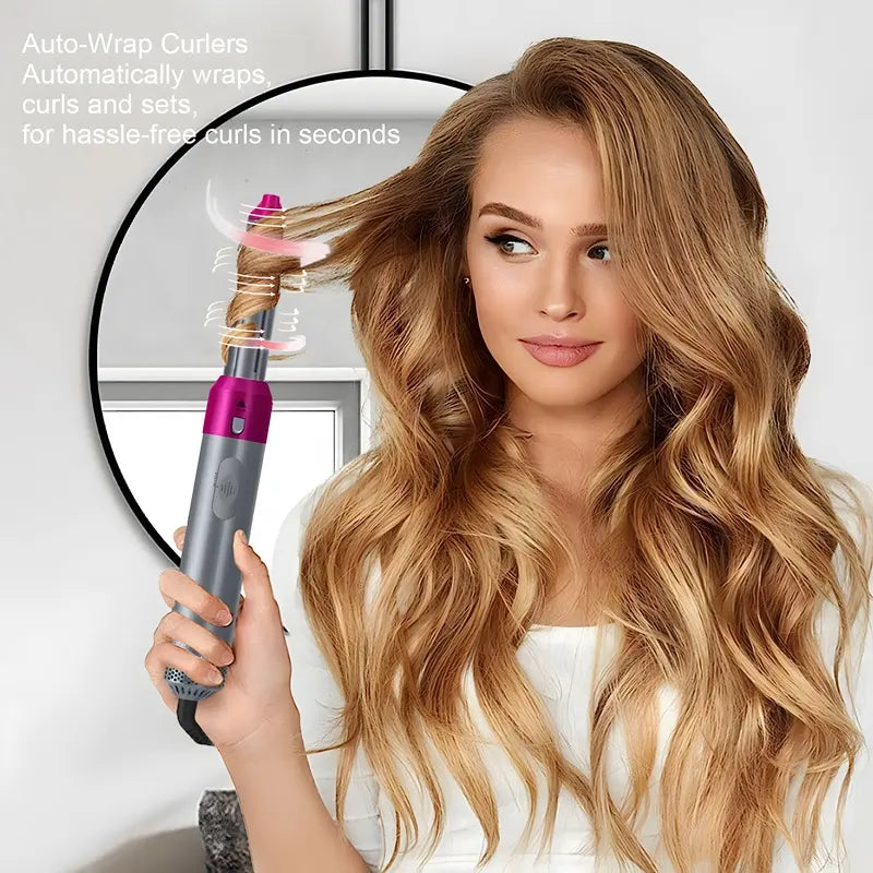 5 in 1 Curling Wand Set Professional Hot Hair Dryer Styler Curling Iron for Multiple Hair Types and Styles