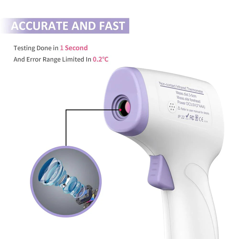 Accurate & Instant Reading Non-Contact Forehead Thermometer with 3 in 1 Digital LCD Display for Take a Human Body Temperature