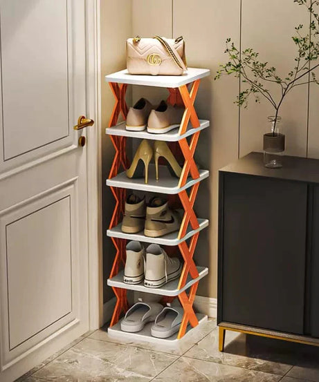Imported Multilayer Folding Shoe Rack Organizer with X Shape For Home