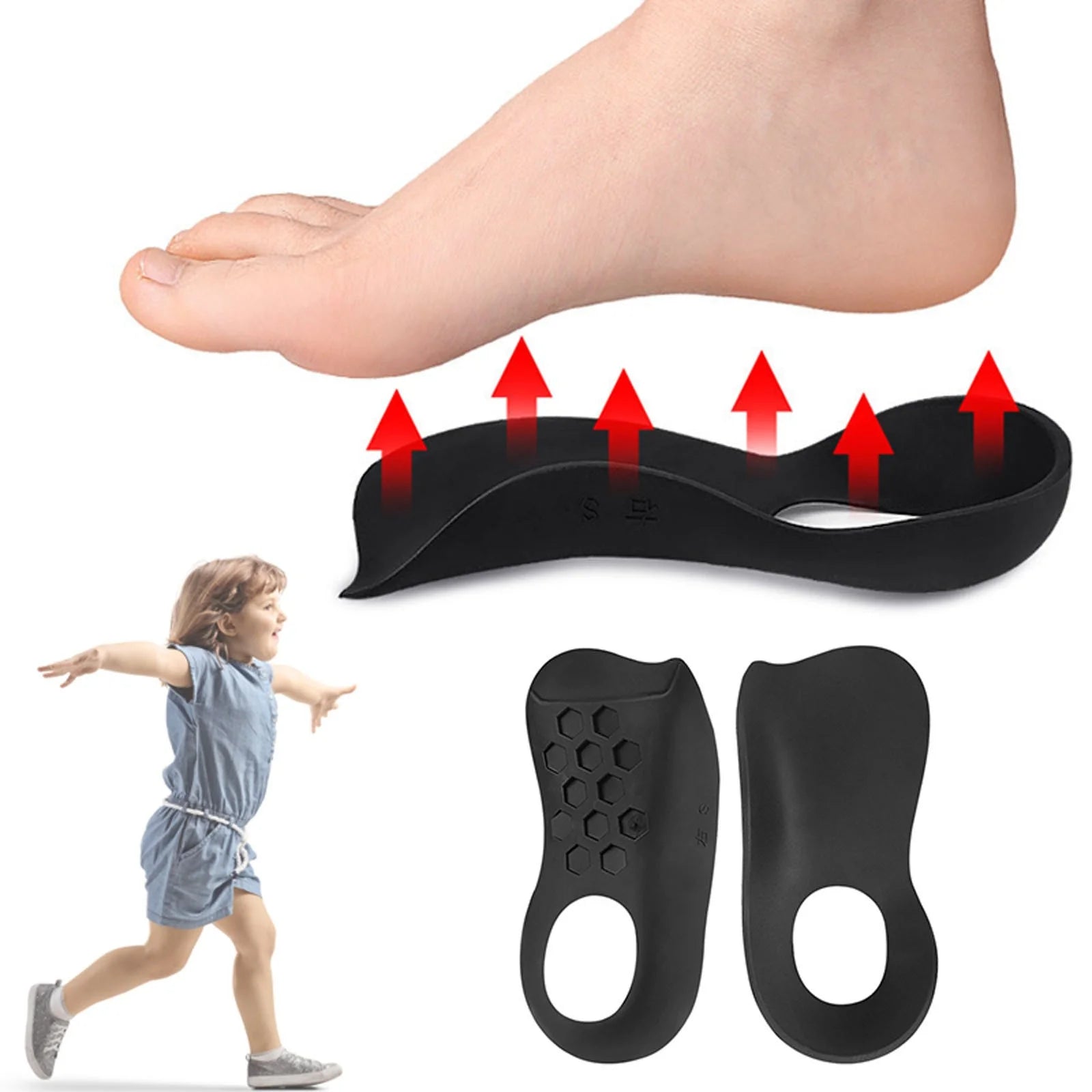 Imported 1 Pair Orthotic Insoles For Flat Feet, O-shaped in Just Rs 1299