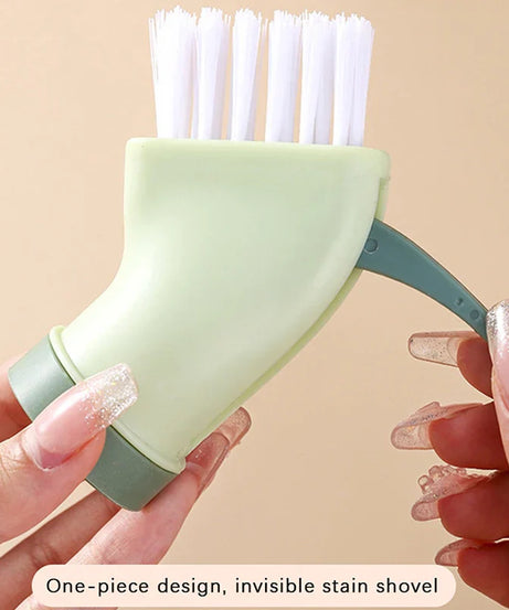 (Pack of 2) Multi-use Wet & Dry Cleaning Brush Can Be Connected to Mineral Water Bottle for Home and Office Use