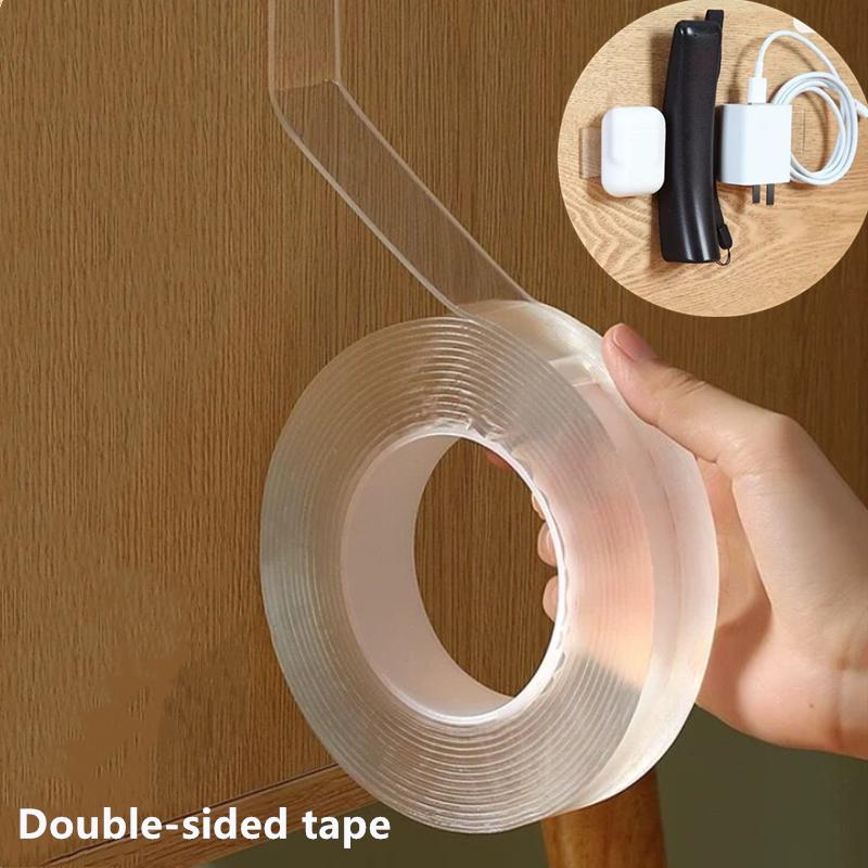 Reusable Washable Transparent Nano Double Sided Tape 5 Meter for firm grip and Long Lasting Stickiness