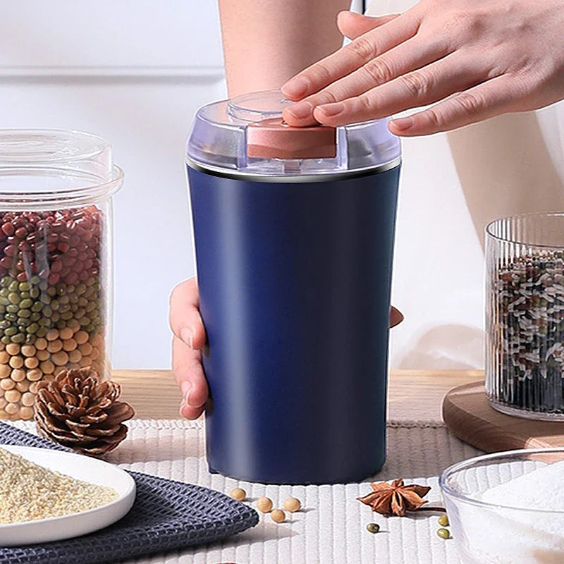 Portable Multi-Functional Electric Stainless Steel Herbs Spices Nuts Grain Grinder for Home and Office