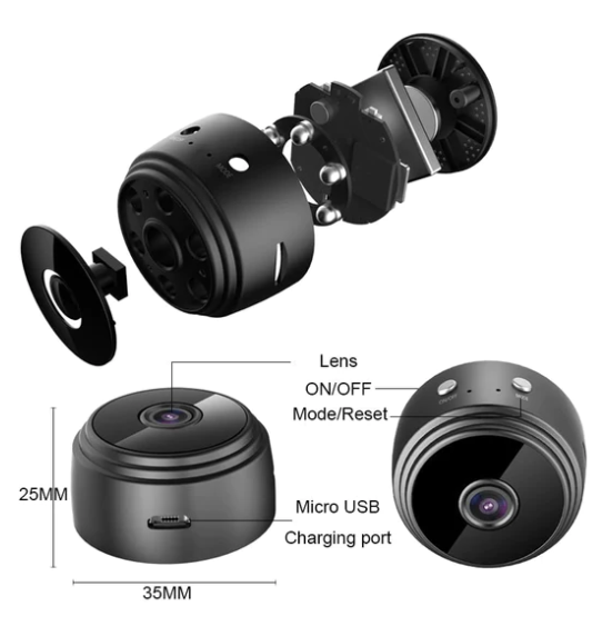 Mega Sale Offer - Mini Portable Wireless A9 Security Camera 1080P HD