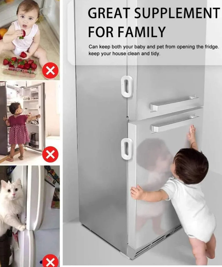 BUY 1 GET 1  PREMIUM QUALITY POWERFUL New Style Fridge Lock – in Just Rs 999