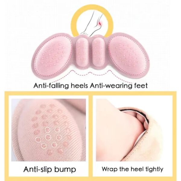 2 Pairs Women High Heels Liner Grip Insole Adhesive Stickers Protector For Foot Pain Relief (4 Pcs)