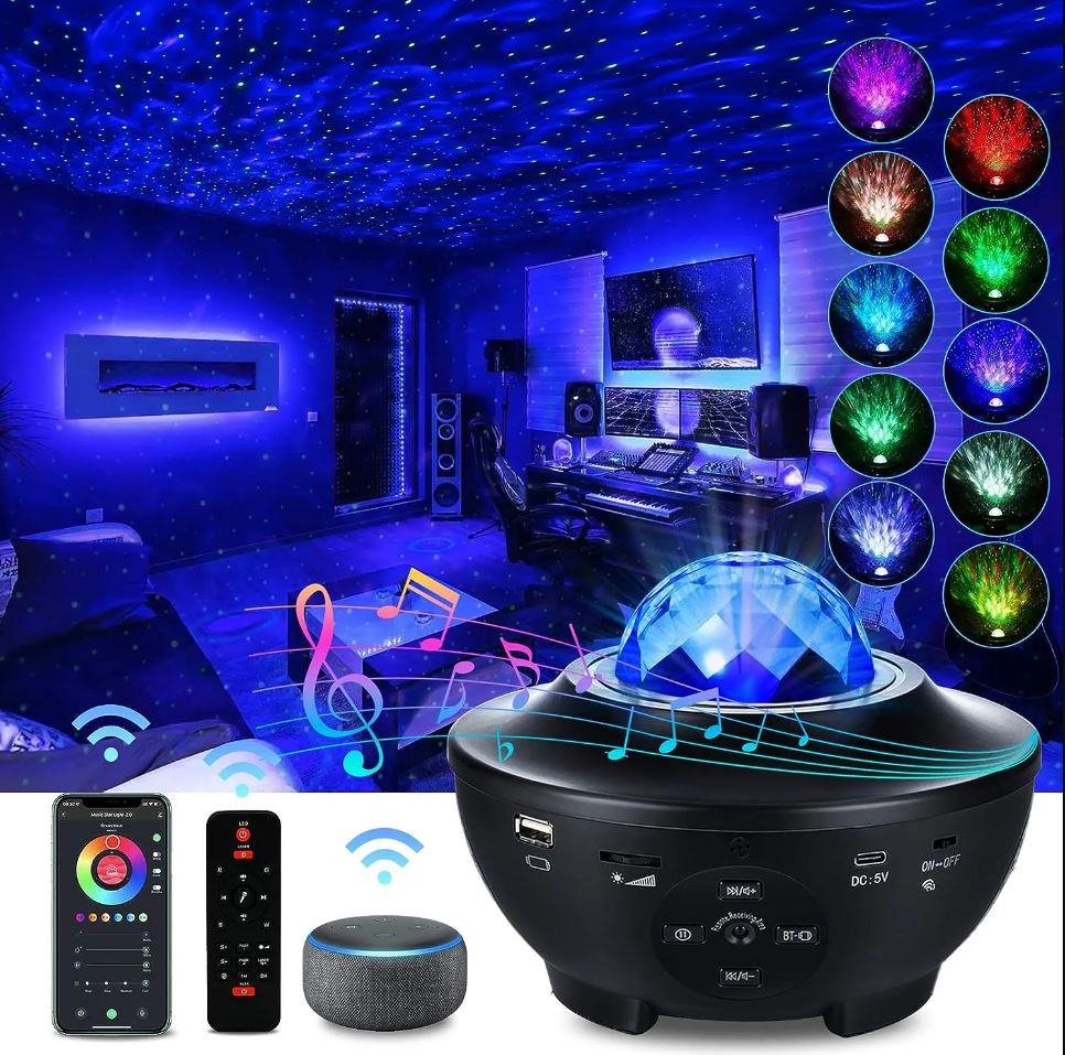 Imported Color Full Light Galaxy Sky Projection Lamp with Built in Loud Speaker Bluetooth USB RGBW Rs 4799