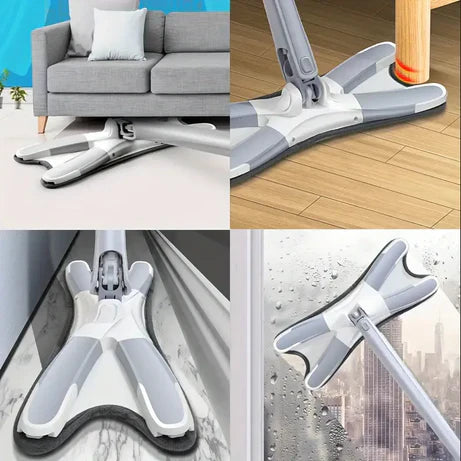 X Type Floor Squeeze 360 Degree Mop with Replacement Mop Pads in Just Rs 1,399.00