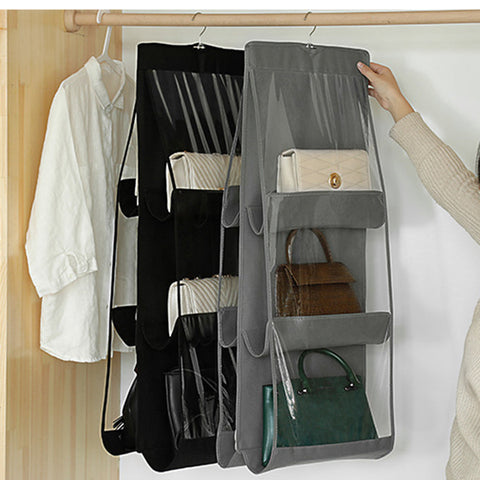 Buy 1 Get 1 Free Handbag Storage Hanging Purse Organizer with 6 Large Easy Access Pockets in Rs 999