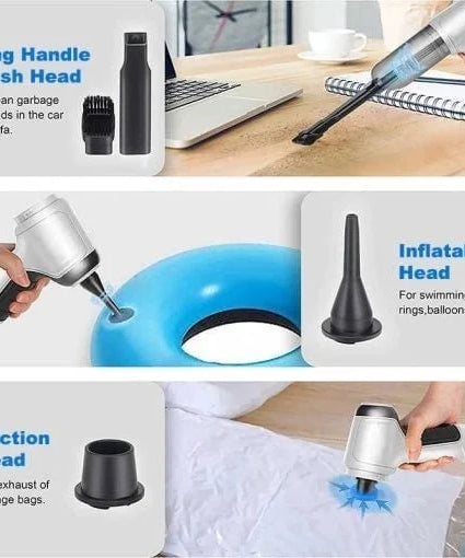 3-in-1 Rechargeable Vacuum Cleaner and Blower - Cleans up every corner of your Home and Car