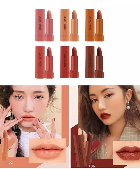 PUMPKIN COLOR MATTE LONG-LASTING LIPSTICK SET 6 Pcs Pack Rs 899
