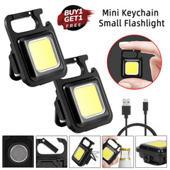 Buy 1 Get 1 Free Offer - Powerful Rechargeable COB LED Keychain Flashlight Rs 999