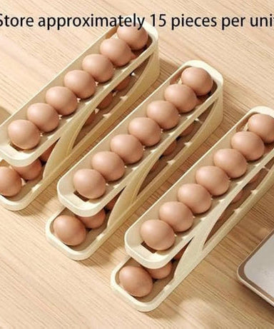 Trending Egg Holder Dispensers With Automatically Rolling and Space Saving Egg Tray For Refrigerator and Kitchen in Just Rs 1199