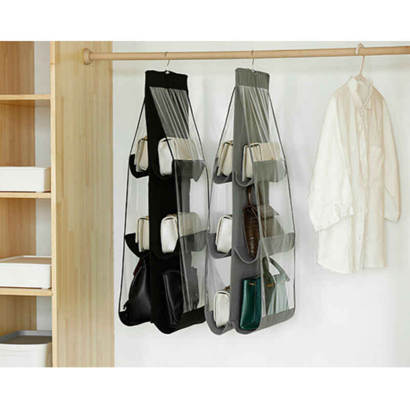 Buy 1 Get 1 Free Handbag Storage Hanging Purse Organizer with 6 Large Easy Access Pockets in Rs 1299