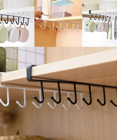 Buy 1 Get 2 Free Offer Imported Home Seamless Kitchen Storage Rack Nail-Free Hanging Wrought Wardrobe Hook Shelf Organizer Hanging Rack Rs 799