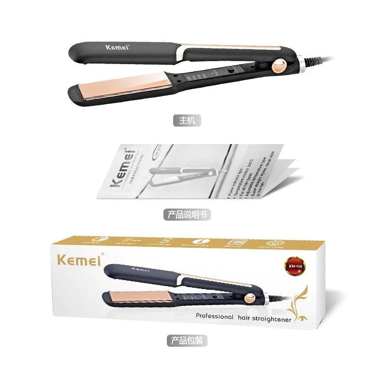 Professional Hair Straightener Wet / Dry Straightening Ceramic Flat Iron Hair Styling Tool