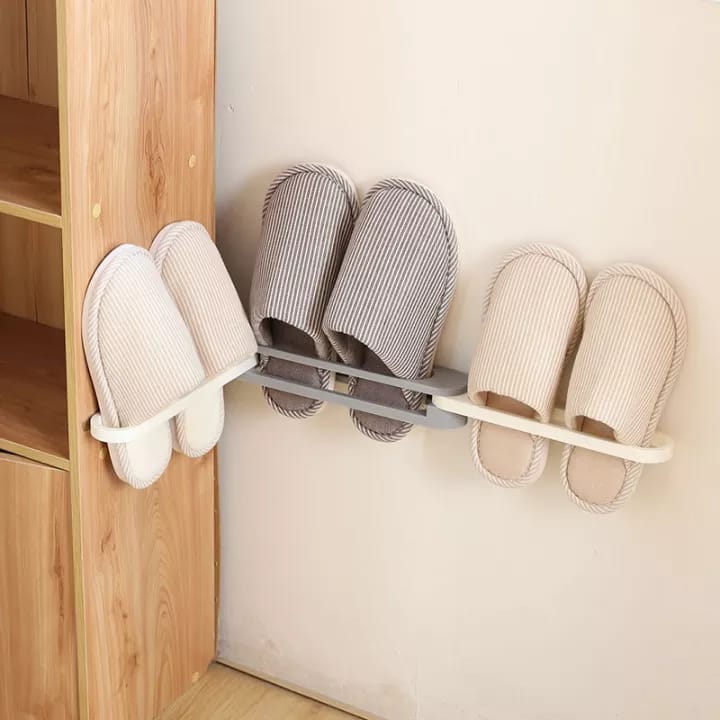 Buy 1 Get 2 Free Slipper Hanging Shelf 3in1 Rack Storage for wall Mount Rs 999