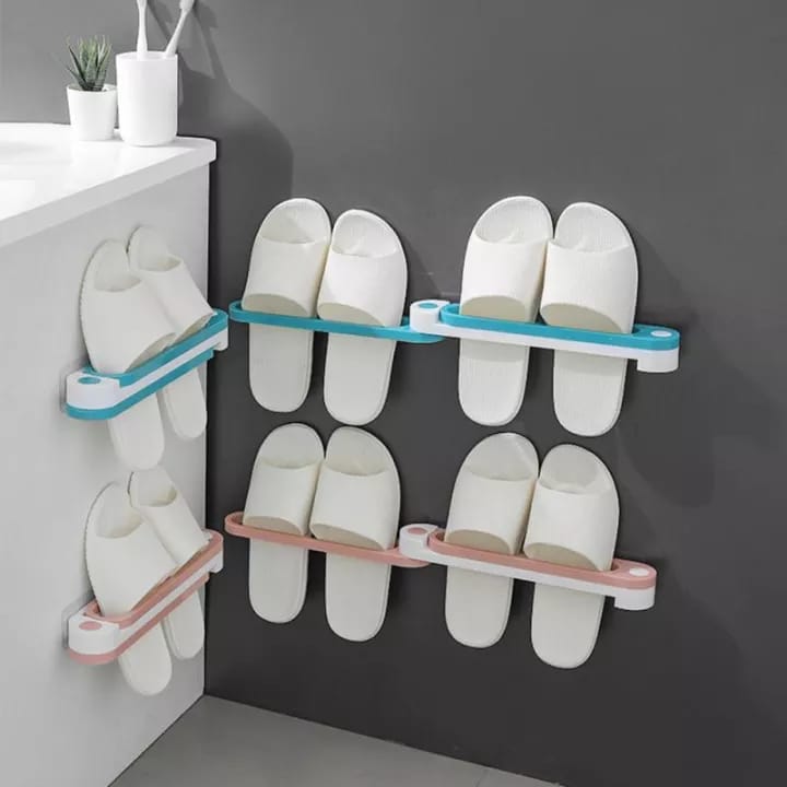 Buy 1 Get 2 Free Slipper Hanging Shelf 3in1 Rack Storage for wall Mount Rs 999