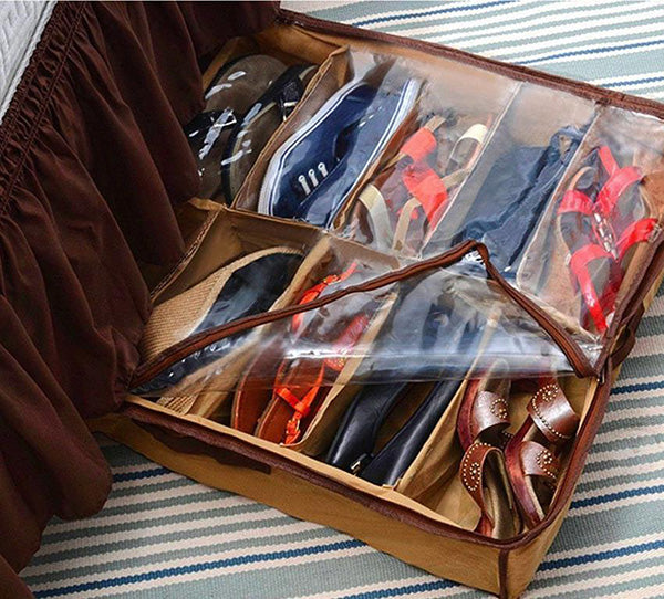 Buy 1 Get 2 Free Shoe Organizer 12 Pairs Under Bed Storage Bag