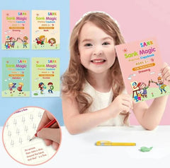 Kids Reusable Practice Book (4 Books + 1 Pen + 1 Grip & 10 Refills) Rs 999