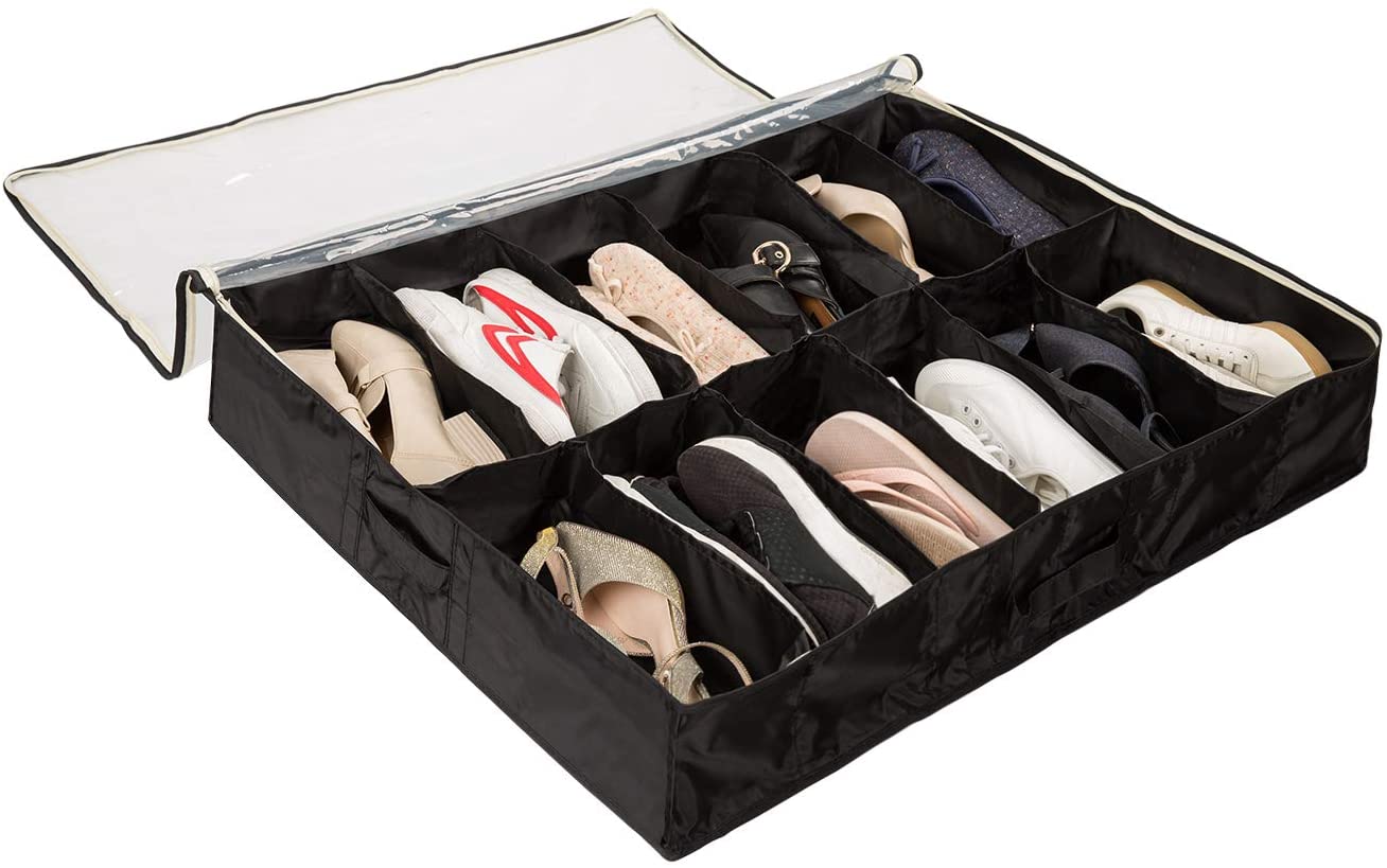 Buy 1 Get 2 Free Shoe Organizer 12 Pairs Under Bed Storage Bag