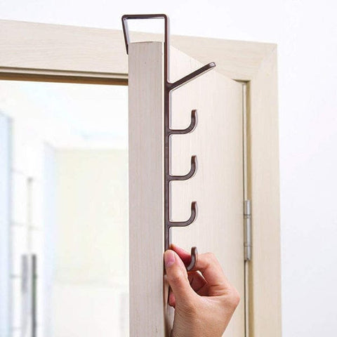 Buy 2 get 2 Free Offer Multifunctional Over the Door Hangers with 5 Hooks Portable Storage No Screw needed Easy to Use