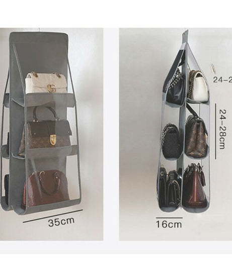 Buy 1 Get 1 Free Handbag Storage Hanging Purse Organizer with 6 Large Easy Access Pockets in Rs 1299