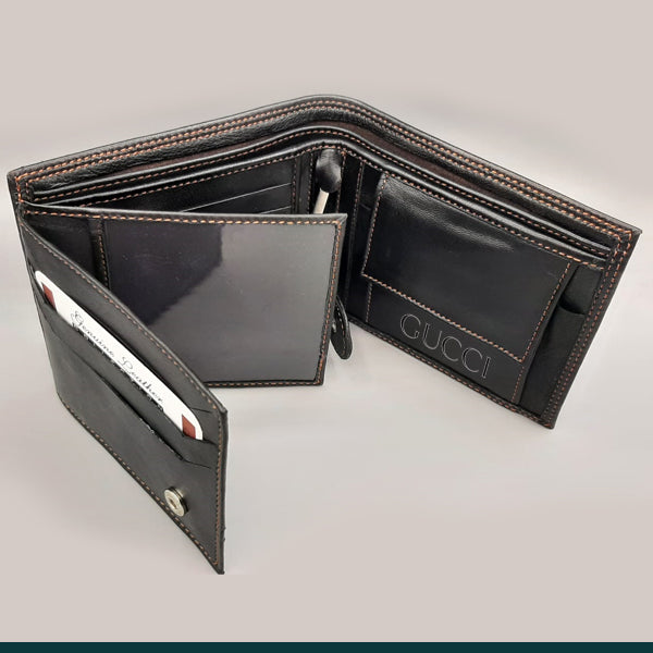 Buy 1 Get 1 Free Original Leather Men Wallet with 17 Pockets