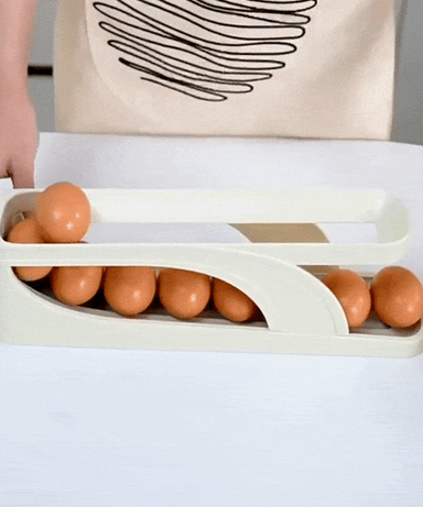 Trending Egg Holder Dispensers With Automatically Rolling and Space Saving Egg Tray For Refrigerator and Kitchen in Just Rs 1199