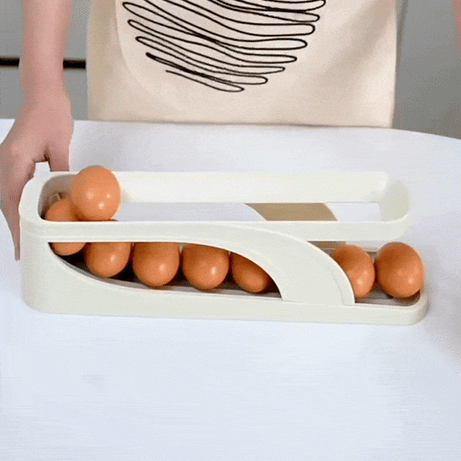 Trending Egg Holder Dispensers With Automatically Rolling and Space Saving Egg Tray For Refrigerator and Kitchen in Just Rs 1199