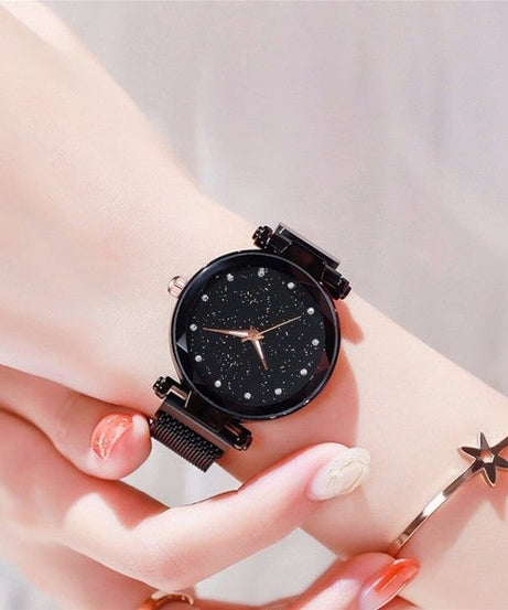 Bundle of 3 ladies Luxury Starry Sky Magnet Wrist Watches