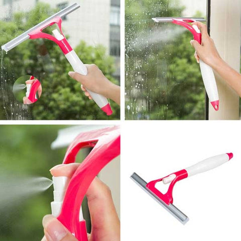 Buy 1 Get 2 Free Offer Glass Window Wiper Cleaner with Spray Bottle 3 Pcs