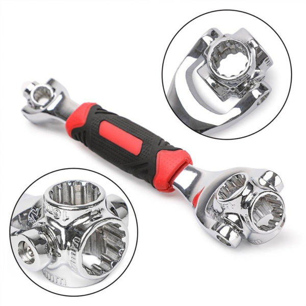 48-In-1 360 Degree Socket Tiger Wrench Spline Bolts Universal Car Repair Tools