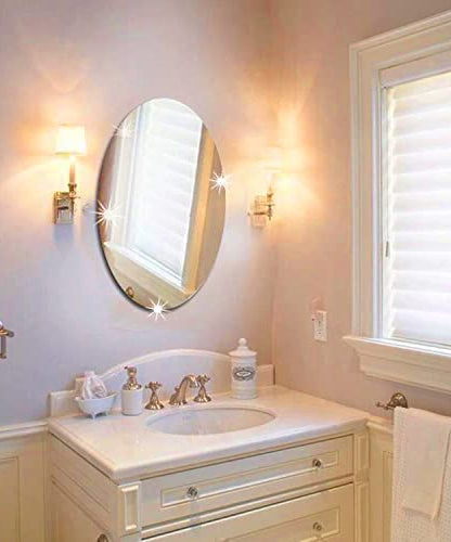 FlexibleSelf Adhesive Oval Shape Mirror Sticker (3  Pieces)