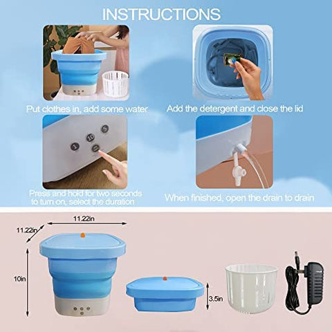 Imported foldable Portable Washing Machine For Easy & Daily Use Rs 7999