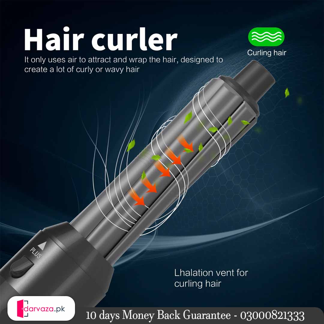 5 in 1 Curling Wand Set Professional Hot Hair Dryer Styler Curling Iron for Multiple Hair Types and Styles