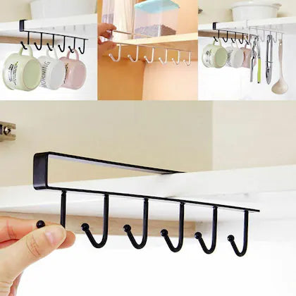 (Pack of 2) Portable Over Door Hooks Hanger with 5 Hooks for Hanging Clothes Coat Towel Bag Robe Hat Bathroom Storage,Bronze