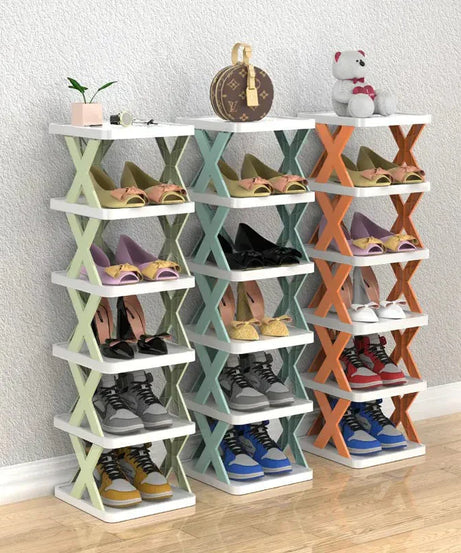 Imported Multilayer Folding Shoe Rack Organizer with X Shape For Home