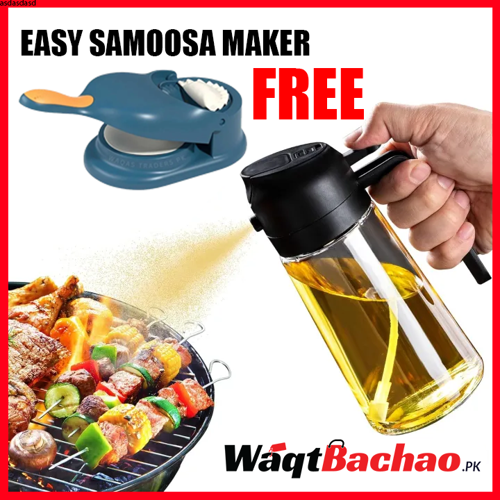 Ramzan Sale is Live - 2 in 1 Multi-function Glass Oil Dispense (500ML) with 2 in 1 Dumpling Samosa Maker in Just Rs 1499