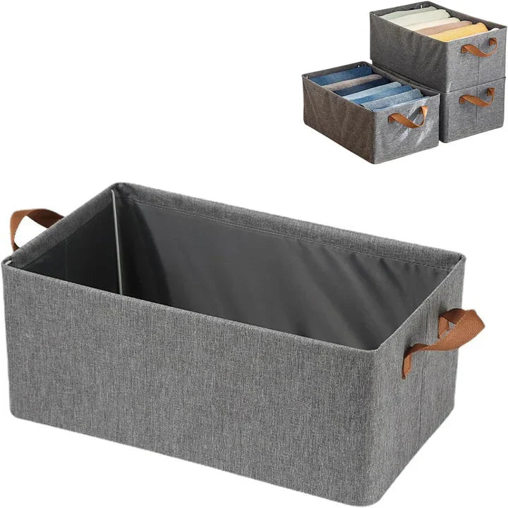 (Pack of 2) Washable Wardrobe Clothes Organiser (with Rod), Jeans Compartment Storage Box in Just Rs 1199