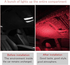 Auto Rotating Adjustable Car Interior Ceiling LED Light - Car Interior Decor - USB LED Roof Projection Atmosphere Star Light in Just Rs 999